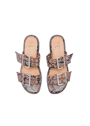 Feminine buckle strap snake sandal B1020180 Ganni 